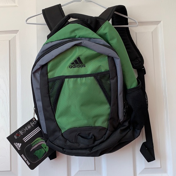 Brand new Adidas Eugene pack backpack green and black